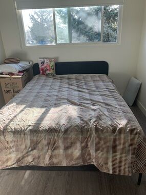 Plaid Brown and Cream Queen Checkered Duvet Cover - Unbranded Summer Weight